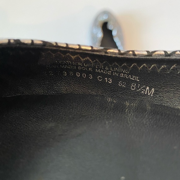 ❗️SOLD❗️Tory Burch silver/black snakeskin sz 8.5 - Picture 6 of 7